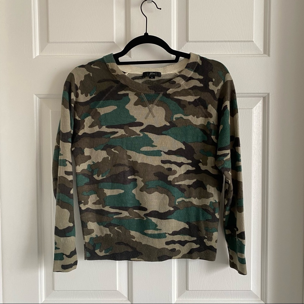 J. Crew Merino Camo Sweater